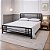 Cama de Ferro Meryn Preta Viúva para Colchão 1,28x1,88 - Imagem 1
