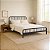 Cama de Ferro Diana de Casal 1,38x1,88 com peseira mais baixa - Imagem 1