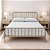 Cama de Ferro Diana de Viúva 1,28x1,88 com 30cm do Chão Champanhe - Imagem 1