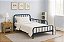 Cama Solteirão Diana de Ferro Azul Marinho para Colchão de 200x110 Peseira Baixa com Proteção - Imagem 1