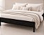 Cama box de Ferro Giovana de Viúva Preta para Colchão 1,28x1,88 com 30 cm de altura - Imagem 1