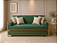 Sofa Cama Dourado com Estofado Verde - Imagem 2