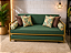 Sofa Cama Dourado com Estofado Verde - Imagem 3