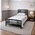 Cama Meryn Solteirão de Ferro Preto para Colchão 203x96 - Imagem 1