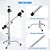 Mini Tripé De Mesa Em Aço Inox Greika 53cm Com 3 Cabeças Ball Head - Imagem 4