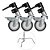 Kit Greika LSW-25M 3 Rodinhas para Tripé Inox CS330 Base C-Stand - Imagem 1