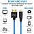 Cabo HDMI x MICRO HDMI Espiral Nylon TranferCon FL-203 4K 40cm - Imagem 4