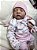 Bebê Reborn mel recém nascida kit levi menina corpo vinil siliconado - Imagem 5