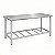 SARO Mesa de Bancada Inox 430 com Prateleira – 100 a 190 cm - Imagem 1