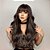 Wig Suzan Castanha com Ombre e Franja. - Imagem 1