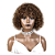 Wig Modelo - Sueli fashiom de cabelo humano cacheada com franja - Imagem 5