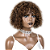 Wig Modelo - Sueli fashiom de cabelo humano cacheada com franja - Imagem 4