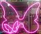 Letreiro Luminoso Painel Neon Borboleta Personalizada 80x100 - Rei do neon - Imagem 2