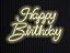 Letreiro Luminoso Painel Neon Happy Birthday 70x40 - Rei do Neon - Imagem 2