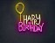 Letreiro Luminoso Painel Neon Happy BIRTHDAY 50x40 - Rei do Neon - Imagem 1