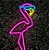Letreiro Luminoso Painel Neon Flamingo 50x30 - Rei do Neon - Imagem 1