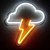 Letreiro Luminoso Painel Neon Nuvem com Raio 40x40 - Rei do neon - Imagem 1
