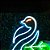 Letreiro Luminoso Painel Neon Passarinho Bird 30x30  Rei do neon - Imagem 1