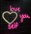 Letreiro Luminoso Painel Neon love you self coracao 65x80 Rei do Neon - Imagem 1