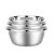 Tigela Bowl Inox Grosso 22cm Kit 3un Conjunto Vasilha saladeira multiuso - Imagem 1