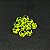 Miçanga bolinha de futebol amarela fluorescente da Kalangos (10 unidades) - Imagem 1