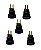 Adaptador Tomada Porta Lâmpada E27 Preto 2p Germer Kit C/ 5 - Imagem 1