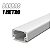 2 Metros (2x1m) Canaleta 10x0,8mm Branca C/Fita Adesiva Sistema X Durin - Imagem 2