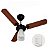 Ventilador Teto 3 Pás Mogno Copo New Preto Marbella Tron - Imagem 3