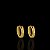 PAR DE BRINCO ARGOLA LISA  10x3mm - BANHADO A OURO 18K - Imagem 1