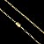 CARTIE MEIA CANA  (4mm- 18G) 70cm - FECHO COM MARCAÇÃO 750 - BANHADA A OURO 18K - Imagem 1