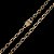 CORRENTE CADEADO (13mm)- 70cm  FECHO COM MARCAÇÃO 750 - BANHADO A OURO 18k - Imagem 4