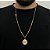 CORRENTE CADEADO( 3mm- 70Cm) + PINGENTE MEDALHA JESUS 3D M - BANHO DE OURO 18K - Imagem 1