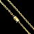 CORRENTE CADEADO (7mm- 70cm) FECHO COM MARCAÇÃO 750 - BANHADO A OURO 18k - Imagem 1