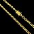 CORRENTE CADEADO( 8mm- 70cm) FECHO MARCAÇÃO 750 COM NOSSA SENHORA CRAVEJADA - BANHADO A OURO 18k - Imagem 3