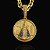 CORRENTE CADEADO( 8mm- 70cm) + PINGENTE MEDALHA NOSSA SENHORA CRAVEJADO EM ZIRCONIA  - BANHADO A OURO 18k - Imagem 3