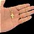 CORRENTE CARTIE (1.5mm- 70/60cm) + PINGENTE CRUCIFIXO - BANHADO A OURO 18K, - Imagem 1