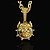 CORRENTE CARTIE ( 4mm- 60Cm) + PINGENTE PITBULL 5D - BANHADO A OURO 18K - Imagem 2