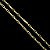 CORRENTE CARTIE( 6mm - 68G) - 70cm - COM FECHO CANHÃO - BANHADO A OURO 18K - Imagem 1