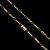 CORRENTE TIJOLINHO ALONGADO (5MM -28G  -70CM) FECHO COM MARCAÇÃO 750 - BANHADO A OURO 18K - Imagem 4