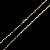 CORRENTE CARTIE FECHO CONVENCIONAL   (3mm- 70cm)    (8G) - BANHADO A OURO 18k - Imagem 1