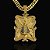 CORRENTE FRISO S (8mm -70Cm )+ PINGENTE PLACA NOSSA SENHORA CRAVEJADA EM ZIRCONIA  G - BANHADO A OURO 18K - Imagem 3