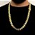 CORRENTE FRISO S DUPLA FACE (13mm -128G- 70cm) FECHO COM MARCAÇÃO 750 - BANHADO A OURO 18K - Imagem 2