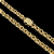 CORRENTE FRISO S DUPLA FACE (13mm -128G- 70cm) FECHO COM MARCAÇÃO 750 - BANHADO A OURO 18K - Imagem 4