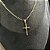 CORRENTE GRUMET (2mm -60 ou 70cm )+ PINGENTE CRUZ AMARRADA - BANHADO A OURO 18K - Imagem 4