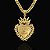 CORRENTE LACRAIA (10mm -70cm )+ PINGENTE JESUS É O DONO DO LUGAR - FECHO COM MARCAÇÃO 750 - BANHADO A OURO 18K - Imagem 5
