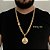 CORRENTE LACRAIA (10mm- 70cm )+ PINGENTE MEDALHA DE NOSSA SENHOA - BANHADO A OURO 18K - Imagem 1