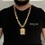 CORRENTE LACRAIA( 10mm- 70cm) + PINGENTE PLACA NOSSA SENHORA CRAVEJADA GRANDE - BANHADO A OURO 18K - Imagem 1