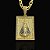 CORRENTE LACRAIA (10mm- 70cm) + PINGENTE PLACA NOSSA SENHORA G  - FECHO COM MARCAÇÃO 750 - BANHADO A OURO 18K - Imagem 2
