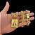 CORRENTE LACRAIA (13mm -70cm) + PINGENTE PLACA NOSSA SENHORA G  - BANHADO A OURO 18K - Imagem 1