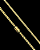 CORRENTE LACRAIA (  4mm- 70cm) FECHO COM MARCAÇÃO 750 -  BANHADO A OURO 18K. - Imagem 4